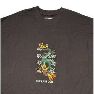 VTG Illusion XXL Sports Black Long Sleeve‎ Dragon Graphic T Shirt Mens 3XL